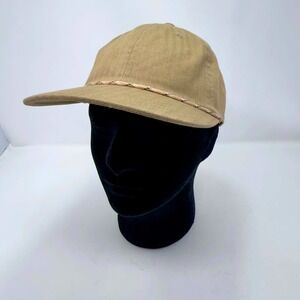 NEW BEAMS Plus Herringbone Baseball Cap Tan Leather Strap Rope Hat Japan